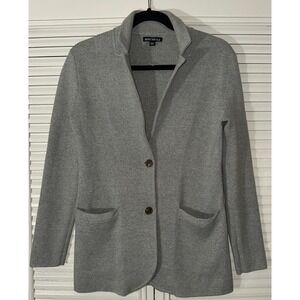 J.Crew Mercantile‎ Gray Two Button Cotton Sweater Blazer Cardigan Size XXS